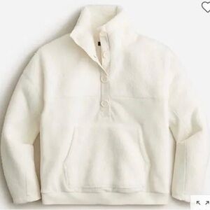 J.Crew Teddy sherpa button-front sweatshirt soft shell fleece jacket Size xs